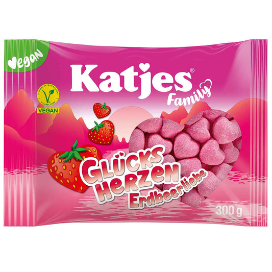 Katjes Family – Lucky Hearts Fraise Amour 300 g